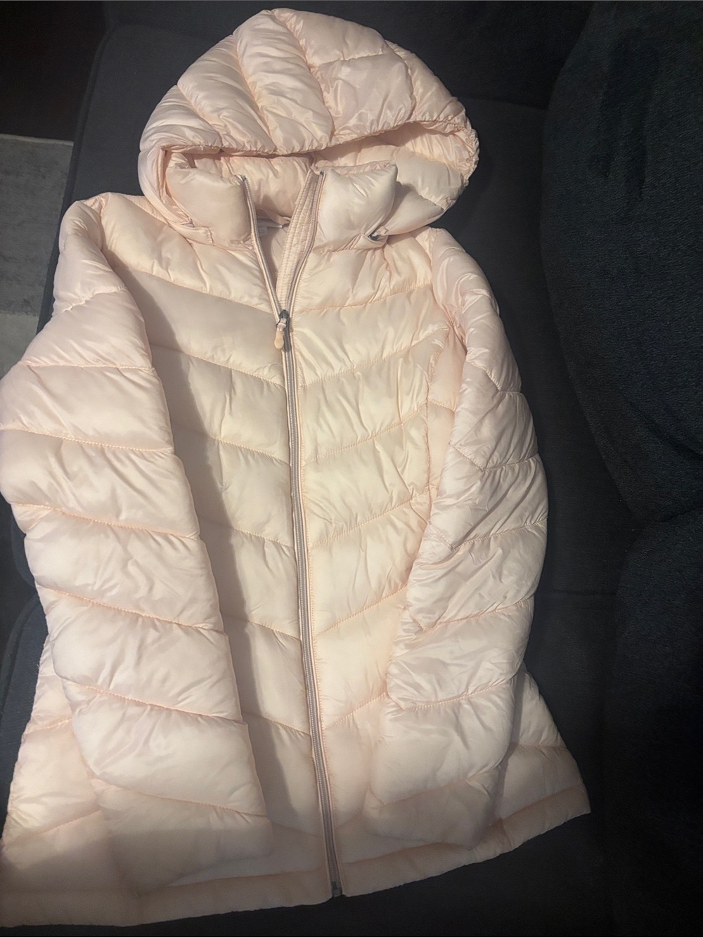 Charter Club Light Pink Hooded Packable Puffer Jacket